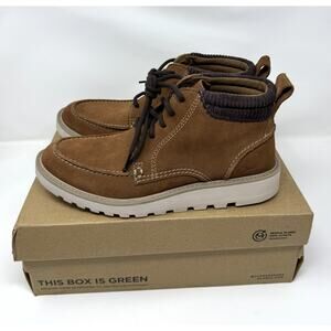 Clarks Men's Barnes Mid Oxford Boot, Cola Suede,  Size 9.5